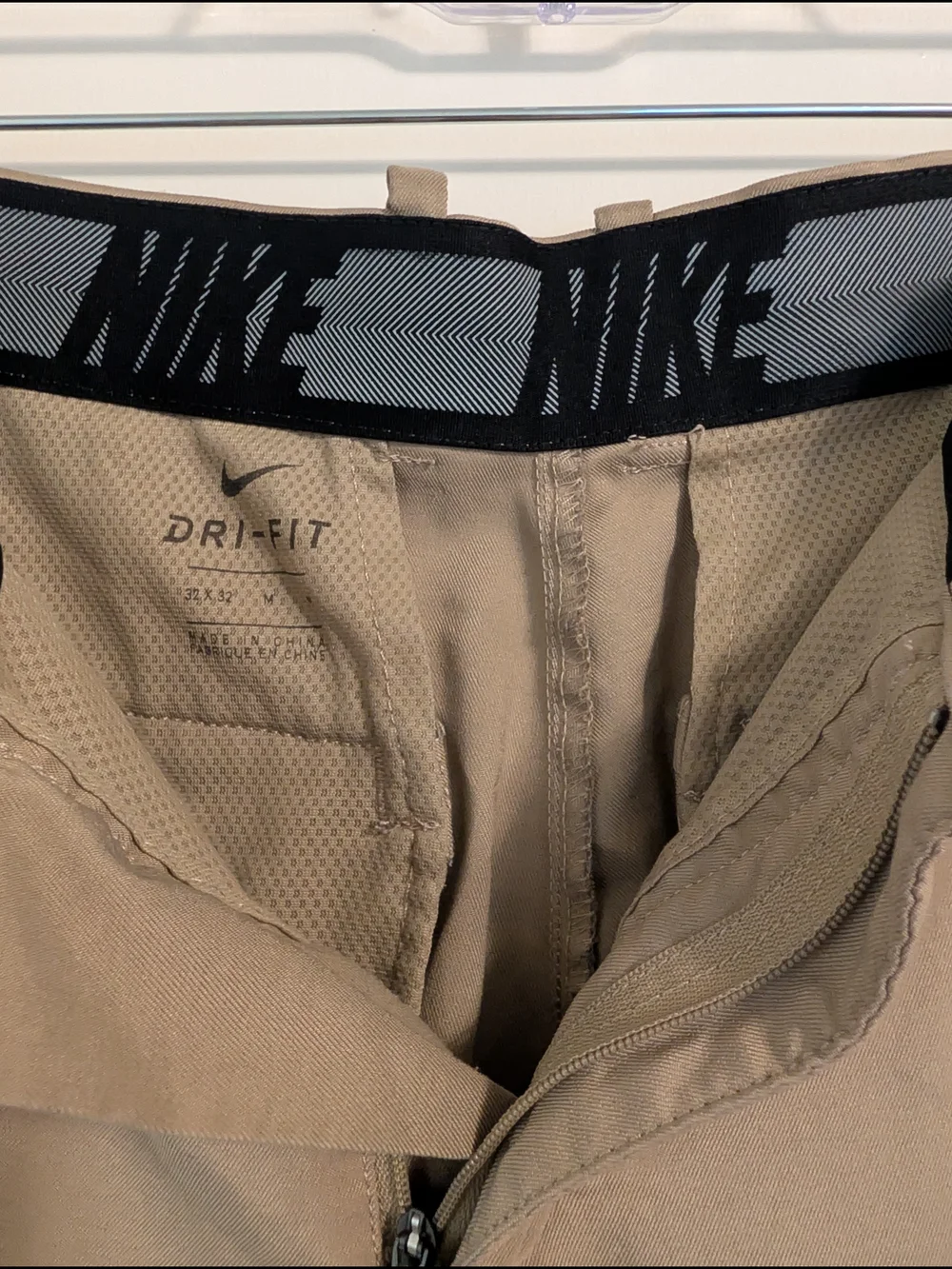 Nike Dri-Fit Khaki Flat Front Pants - Men's Size 32x32
